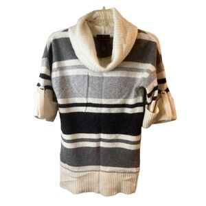 Fenn Wright Manson Striped Angora Cowl Neck Short Sleeve Sweater Medium
